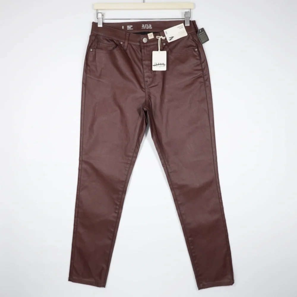 a.n.a Women's‎ Hight Rise Reflective Skinny Denim Jeans Brown Size 8